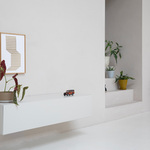 Zwevend design tv-meubel, RAAT, Norm | 100, Wit